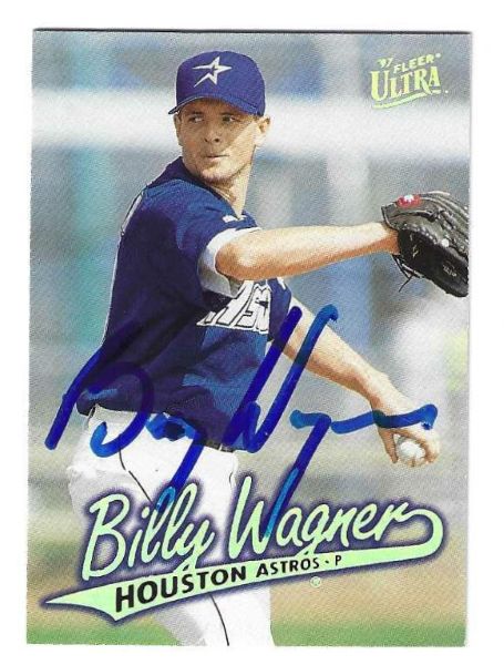 Autographed BILLY WAGNER Houston Astros 1997 Fleer Ultra Card #212