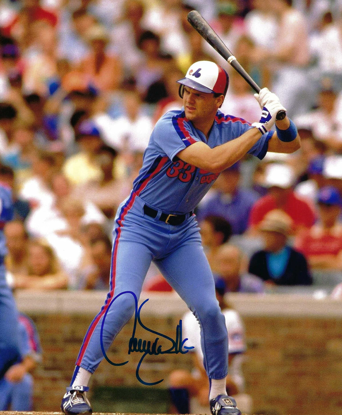 AUTOGRAPHED TIM RAINES  8x10 Montreal Expos Photo JSA