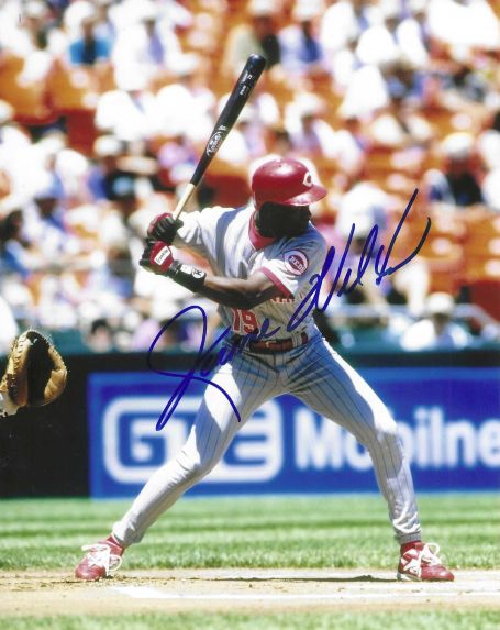 AUTOGRAPHED JEROME WALTON 8X10 Cincinnati Reds Photo