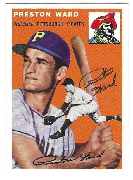 Autographed PRESTON WARD 1954 Topps Archive card