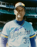AUTOGRAPHED  photo HARRY WARNER  Milwaukee Brewers