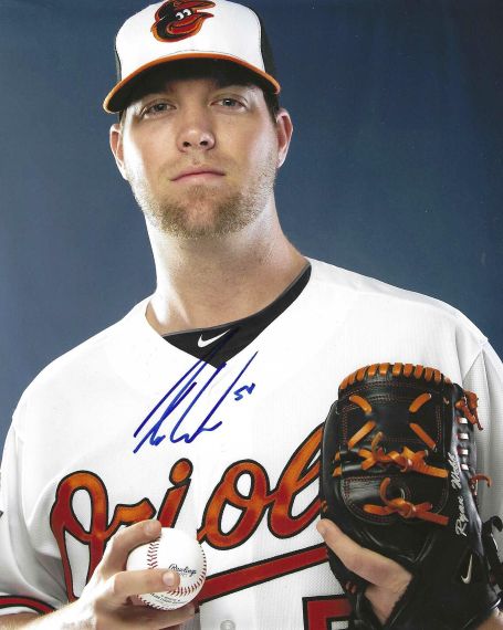AUTOGRAPHED RYAN WEBB 8X10 Baltimore Orioles Photo