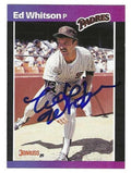 Auotgraphed ED WHITSON San Diego Padres 1989 Donruss Card
