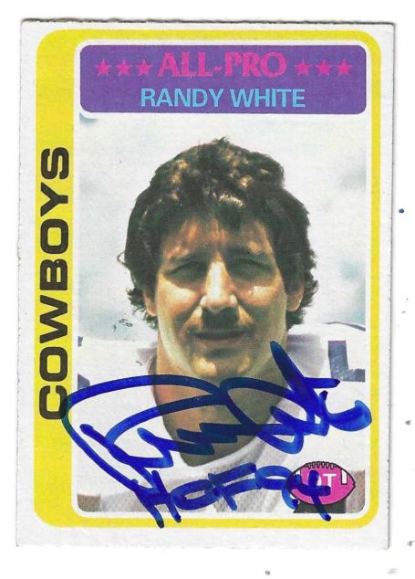 Autographed RANDY WHITE Dallas Cowboys 1978 Topps Card #60