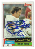 Autographed RANDY WHITE Dallas Cowboys 1981 Topps Card #470