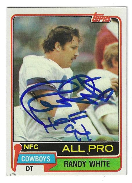 Autographed RANDY WHITE Dallas Cowboys 1981 Topps Card #470