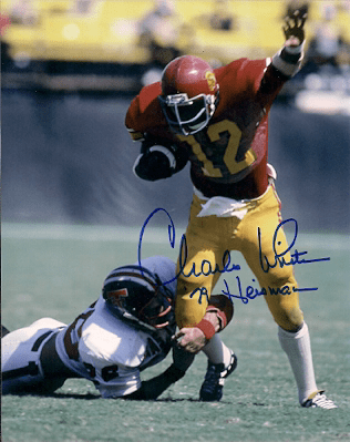 AUTOGRAPHED CHARLES WHITE 16 X 20 USC Photo