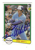 Autographed ERNIE WHITT Toronto Blue Jays 1982 Donruss Card