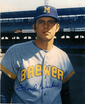 AUTOGRAPHED FLOYD WICKER 8x10 Milwaukee Brewers Photo