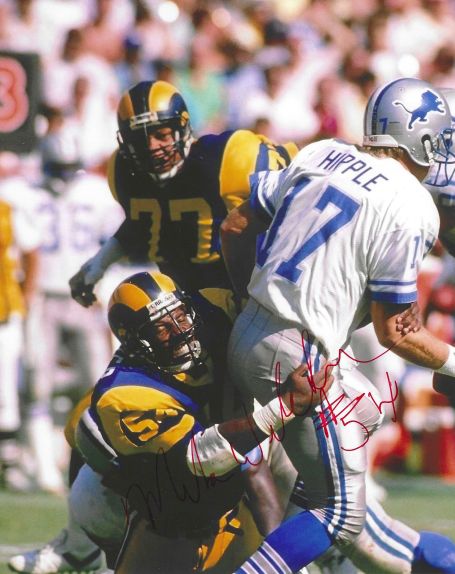AUTOGRAPHED MIKE WILCHER 8X10 Los Angeles Rams Photo