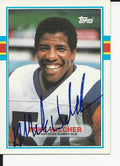 Autographed 1989 Topps Mike Wilcher Football card