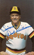Autographed DICK WILLIAMS San Diego Padres Post Card