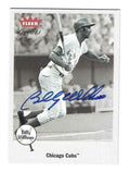 Autographed BILLY WILLIAMS Chicago Cubs 2002 Fleer Greats of the Game Card