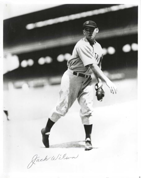 AUTOGRAPHED JACK WILSON 8X10 Boston Red Sox photo