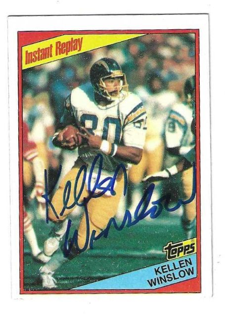 Autographed Kellen Winslow San Diego Chargers 1984 Topps Card (Copy)