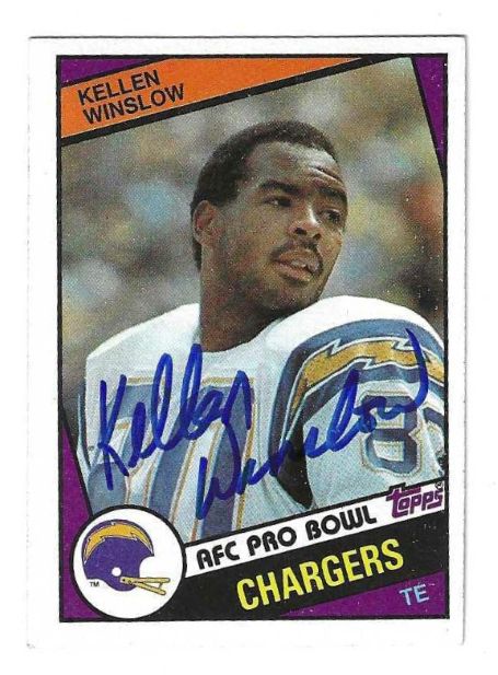 Autographed Kellen Winslow San Diego Chargers 1984 Topps Card