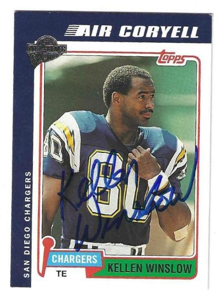 Autographed Kellen Winslow San Diego Chargers 2005 Topps Fan Favorites Card