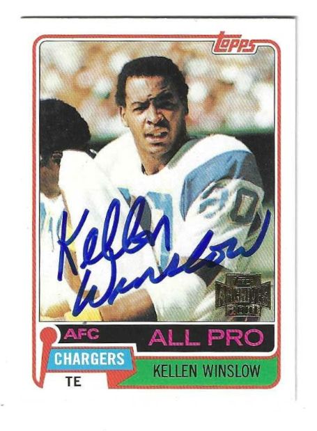 Autographed Kellen Winslow San Diego Chargers 2001 Topps Archives Card