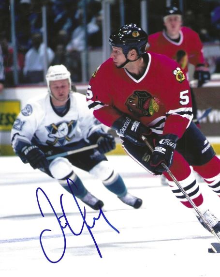 Autographed TRENT YAWNEY 8X10 Chicago Blackhawks photo