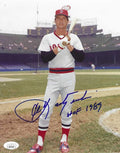Autographed CARL YASTRZEMSKI "HOF 1989" 8X10 Boston Red Sox Photo JSA
