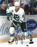 Autographed ZARLEY ZALAPSKI 8X10 Hartford Whalers Photo