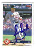 Autographed TODD ZEILE St. Louis Cardinals 1993 Donruss Card